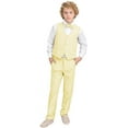 thumbnail image 6 of Lycody 2 Piece Boys Formal Slim Suit for Kids Tuxedo Suits for Wedding Toddler Teen Dress Outfit Vest Pants Set Summer, 6 of 7