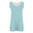 thumbnail image 6 of Felirenzacia Summer Plus Size Womens Polka Dots Tank Tops Sleeveless Graphic Print Shirts for Women Casual Flowy Tunic Tops,Light Blue,4XL, 6 of 6