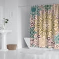 thumbnail image 2 of Waterproof Beautiful Colorful Floral Shower Curtain 72x72 Inch Boho Style Polyester Unique Shower Curtain for Bathroom Hotel Home Decor with 12 Plastic Hooks, 2 of 5