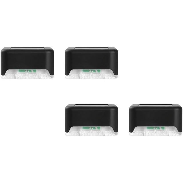4 Piezas Lámpara De Cerca A Prueba De Agua Luz Led Para Escaleras Luces De Cubierta Solar Luz Decorativa De Jardín Para Escalones Cerca Barandilla Y Escaleras