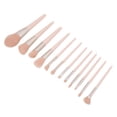 thumbnail image 2 of Juego de 12 brochas de maquillaje, pelo de fibra suave rosa, polvo suelto, colorete, sombra de ojos, cepillo para artista de maquillaje, 2 of 8