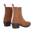 thumbnail image 4 of Bota Vaquera Tacón Bajo Texas Para Mujer Micro Suede Capreto Café, 4 of 5