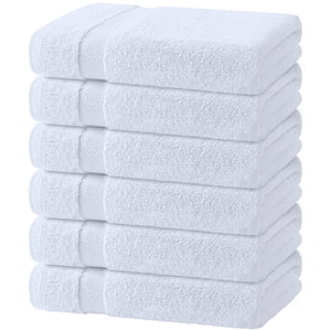 White Classic 6-Pack Bath Towels, 24x50 Inch
