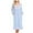 Light Blue, variant on ICHUANYI Women's Casual Long Sleeve Dress Square-Neck Mid-Calf Leisure House Wear Spring Summer Fashion 2024