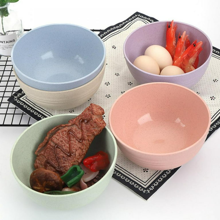 KEENeStore Stoneware Microwave Safe Storage Bowls with Lids, 6-pack