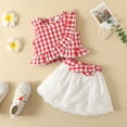 Fouhkni Toddler Baby Girl Clothes Ruffle Sleeveless T Shirts Elastic