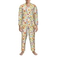 thumbnail image 3 of Sikiie Insects In Plants Mens Pajama Set, Soft Warm Long Sleeve Sleepwear, Cozy Button-Down Pjs for Men-Medium, 3 of 7