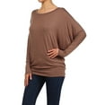 thumbnail image 3 of Moa Collection Women's Relaxed Fit Tunic Top Dolman Sleeve Knit Casual Style, 3 of 4