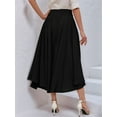 thumbnail image 4 of Osfvolr Women'S Elegant High Waist Casual Irregular Bohemian Maxi Dress with Pockets Black L, 4 of 7