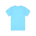thumbnail image 4 of Miaeowve Kids Boys Solid Color Short Sleeve T-shirt Summer Active Casual Tops Round Neck Tee Outdoor Sky Blue 140, 4 of 6