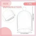 thumbnail image 2 of 1 pc Arch Glass Dome Cover Decorative Display Case Cloche Bell Jar Clear 121x190mm, 2 of 8