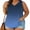 Navy, variant on Womens Plus Size Tank Tops V Neck Basic Solid Color Lightweight Casual Flowy Summer Sleeveless T Shirts