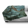 thumbnail image 3 of Mermaid Soft Flannel Fleece Blanket, Composition with Mythological Beings in Bottom of Ocean Sea Star and Seaweed Motif, Cozy Plush for Indoor and Outdoor Use, 60" x 80", Multicolor, by Ambesonne, 3 of 6
