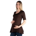 thumbnail image 2 of Maternity Scoop Neck Elbow Swing Tunic Top, 2 of 9