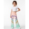 thumbnail image 3 of Girls Flare Pants, AI Digital Print Bell Bottoms,All-Season Sizes 3-13Y, 3 of 6