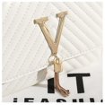 thumbnail image 4 of CHAO Bolso de mensajero para mujer, bolso de hombro a la moda, bolso de cadena, bolso tejido con cadena portátil a la moda, color blanco, 4 of 5