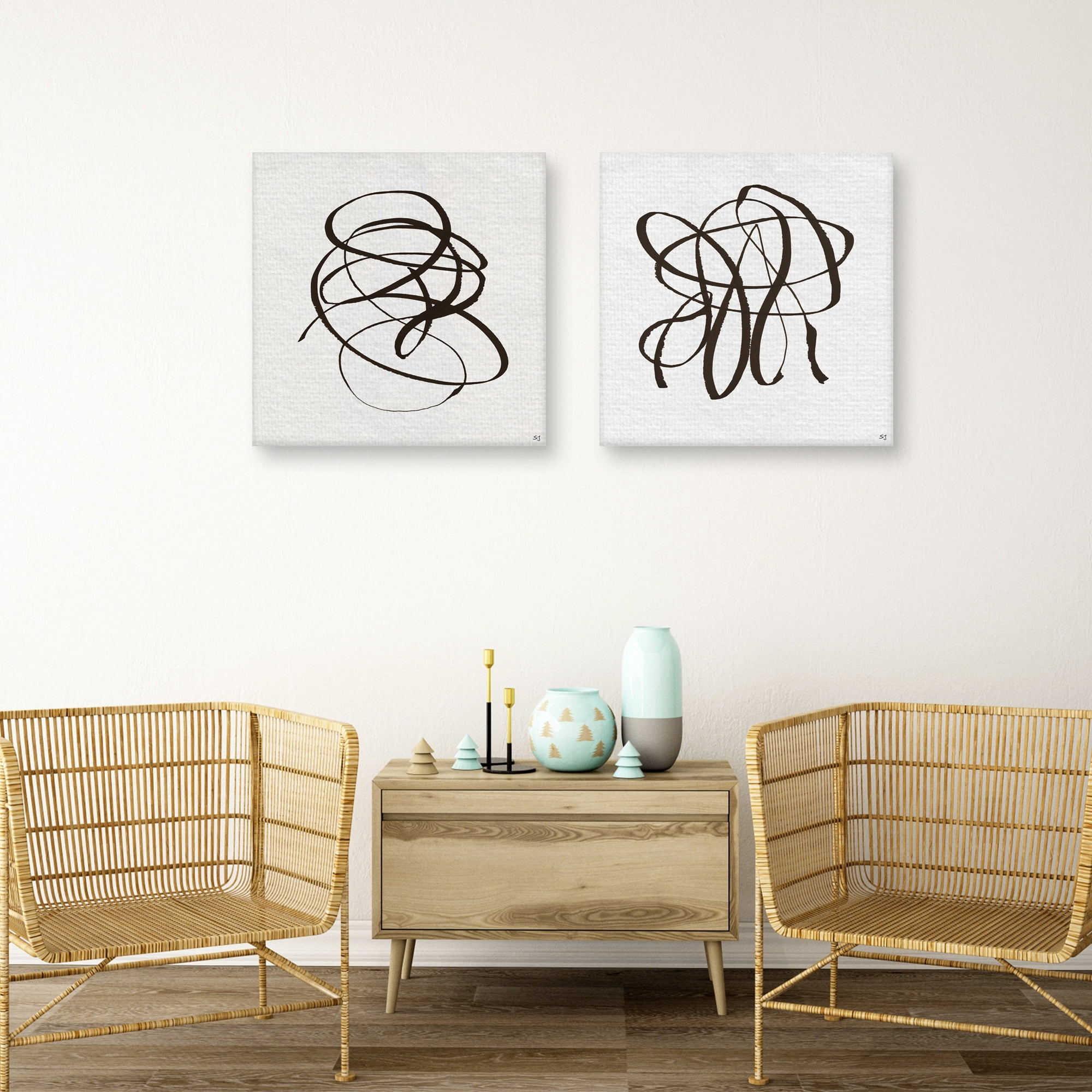 Winding Road I & II by Susan Jill Set of Canvas Art Prints