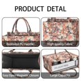 thumbnail image 4 of Large Capacity Tote Bag,Pioneer Flower Floral Print Pattern Handbag Fashion Luxury Tote Bag,15.7"x13"x 5.1" Inches,Laptop Compatible, 4 of 6