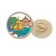 thumbnail image 1 of Tailandia Bangkok acuarela Broche de oro metálico circular, 1 of 3