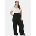 thumbnail image 2 of Time and Tru Women's and Women's Plus Cotton Double Cloth Cargo Pants, Sizes XS-4X, 2 of 5