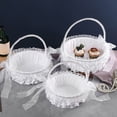 thumbnail image 6 of WRISTBIQUE Wedding Basket Lace Round Decoration for Women, Perfect Engagement Party Accessory, Elegant Bridal Shower Favor, 6 of 8