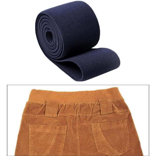 Banda Elástica de Yardas para , Escotes, Pantalones, ropa para deportiva, Faldas, Proyectos de Manualidades - 1.57 Pulgadas, Banda Plana Elástic Azul oscuro perfecl Costura de banda elástica plana y ancha