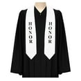 thumbnail image 2 of Endea Graduation White Honors Graduation Stole/Sash with Classic Tips, 2 of 6