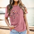 thumbnail image 2 of Trendfront Womens Dandelion Graphic T Shirts Crewneck Casual Short Sleeve Loose Fit Tops Trendy Fashion Tee Relaxed Pullover Daily Clothes, 2 of 5