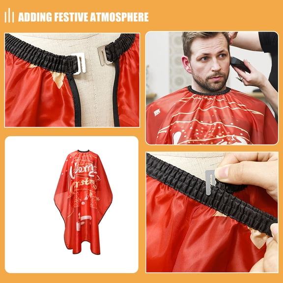 SEWCHICS Red Christmas Apron - Comfortable Hair Stylist Apron for Salon, Home Use, Hairdressing, Professional Styling