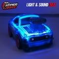 thumbnail image 5 of Hyper Drive: Light & Sound RC - Blue - Remote Control Racing Car, Multi-Color LEDs, Full Function 2.4GHz Vehicle, Rubber Tires, Engine Sounds, Kids 5+, 5 of 8