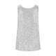 thumbnail image 4 of Blusas para mujer,Blusa informal sin mangas con lentejuelas para mujer, de poliéster y cuello redondo, ideal para el verano, sopatenor, 4 of 8