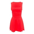 thumbnail image 3 of TOPUUTP Women Dresses Under $10 Summer Ruched Workout Tennis Dress Sleeveless Square Neck Trendy Casual Golf Athletic Mini Dress Red L, 3 of 4
