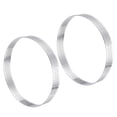thumbnail image 1 of 2uds Inoxidable Acero Pastel Anillos para Hornear, Perforado Pastel Mousse Anillo Cocina Hornear Calor Resistente 5.9 Diámetro, 0.8 Altura, para Pastel Postre, Plata, 1 of 5