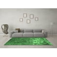 thumbnail image 3 of Ahgly Company Indoor Square Oriental Emerald Green Industrial Area Rugs, 4' Square, 3 of 4