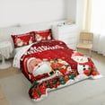 thumbnail image 4 of Manfei Santa Claus Snowman Full Size Comforter Sets,Christmas Gifts Bedding Comforter Set,Red White Green Bedding Sets For Girl Teens,Super Cozy Room Decor Reversible,3 Pieces, 4 of 9