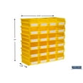 thumbnail image 2 of Triton Products® 3-220Y Stacking, Hanging, Interlocking Polypropylene Bins, 24ct, 2 of 6