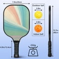 thumbnail image 3 of Pickleball Paddles Set Of 1, Fiberglass Surface, Dreamy Cloud Print, 1 Paddle, 2 Balls & Bag, 3 of 5
