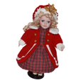 thumbnail image 1 of Muñeca de 30 cm Baoblaze Vestido Rojo Soporte de Metal Porcelana Victoriana, 1 of 8