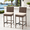 Brown, variant on Danrelax Outdoor Wicker Bar Stools Set of 2, Rattan Counter Height Patio Chairs with Cushions for Balcony Garden Lawn, Grey