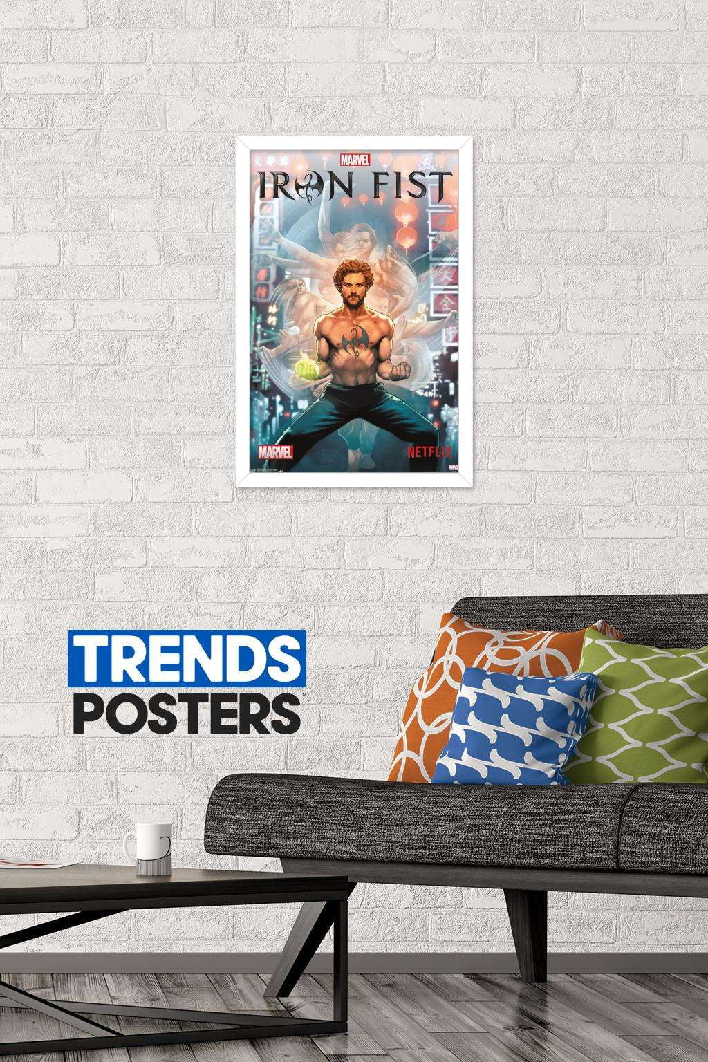 Marvel Comics TV - Iron Fist - Stance Wall Poster, 14.725" x 22.375", Framed