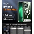 thumbnail image 2 of Funda con Soporte Magnético invisible, Delgada Mate, para iPhone 13 Pro Max, Soporte Transparente, 2 of 7