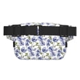 thumbnail image 3 of Fotbe Blue Flax Flowers Cangurera Cuadrada con Estampado de Doble Capa, Bolsa de Cintura Ajustable Mini para Hombres y Mujeres, 3 of 9