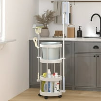 Casafoyer Cleaning Trolley with Storage Basket Aluminum