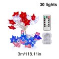 thumbnail image 2 of 3M Rojo Blanco Azul Estrella Bandera de EE. UU. Luces de cadena Lámpara de 8 modos para el Día de los Caídos, 2 of 5