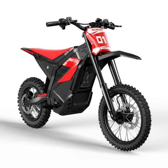 Electric Dirt Bike for Teens & Adults, 3550W Peak Motor, 40MPH, Up to 53 Miles Range, 48V 26Ah Removable Battery, 14"/12" Fat Tires, Full Suspension Off-Road Electric Dirt Bike