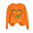 thumbnail image 3 of St Patricks Day Shirt Women Heart Shamrock Print Shirts Casual Crewneck Sweatshirt Irish Long Sleeve Tops Saint Patricks Day Shirt, 3 of 7