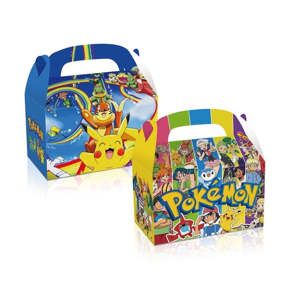 24Pcs party gift box, Pikachu theme birthday party gift box with exquisite pattern, birthday supplies decoration