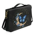thumbnail image 2 of FOR U DESIGNS Galaxy Moon Bible Case Bag Butterfly Flower Bible Bags for Women Tote Size 2X-Large Aesthetic PU Leather Bible Carrying Cases with Zipper Bible Cover case for Lady and Men, 2 of 7