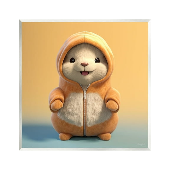 Stupell Industries Mouse Wearing Sweater Animals & Insects Painting Unframed Art Print Wall Art, 12 x 12