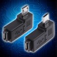 thumbnail image 1 of 2pcs 90 Degree Micro USB Female to Micro USB Male Adapter Connector, 1 of 6